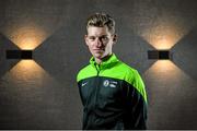 2 April 2015; Irish rider Ryan Mullen of the An Post Chain Reaction Sean Kelly Team poses for a portrait at the 2015 team launch. Gent, Belgium. Picture credit: Ramsey Cardy / SPORTSFILE