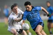 2 April 2015; Colm Basquel, Dublin, in action against Brian Byrne, Kildare. EirGrid Leinster U21 Football Championship Final, Dublin v Kildare. Páirc Táilteann, Navan, Co. Meath. Picture credit: Matt Browne / SPORTSFILE