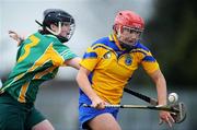 13 April 2008; Annette McGeeney, Roscommon, in action against Aoife Thompson, Meath. National Camogie League, Division 4 Final, Meath v Roscommon, St. Peregrines, Blanchardstown, Dublin. Picture credit: Stephen McCarthy / SPORTSFILE