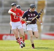 13 April 2008; Niall Healy, Galway, in action against John Gardiner, Cork. Allianz National Hurling League, Division 1, semi-final, Cork v Galway, Gaelic Grounds, Limerick. Picture credit: Brendan Moran / SPORTSFILE