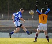 15 April 2008; John O'Brien, Garda College, lifts the ball over GMIT goalkeeper Rory Cullen to score his side's first goal. Ulster Bank Sigerson Cup Semi-Final, Garda College v GMIT, Pairc Chiaráin, Athlone. Picture credit: Pat Murphy / SPORTSFILE