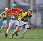13 April 2008; Giles O'Grady, Kerry, in action against Alan Brennan, Carlow. Allianz National Hurling League, Division 2, semi-final, Kerry v Carlow, Gaelic Grounds, Limerick. Picture credit: Brendan Moran / SPORTSFILE