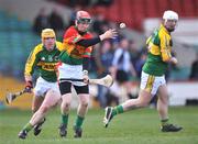 13 April 2008; Richard Coady, Carlow, in action against John M Dooley, Kerry. Allianz National Hurling League, Division 2, semi-final, Kerry v Carlow, Gaelic Grounds, Limerick. Picture credit: Brendan Moran / SPORTSFILE