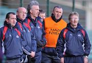 13 April 2008;  The Cork management team, from left, John Mortell, Martin Bowen, Donal Collins, Ger Fitzgerald and manager Gerald McCarthy. Allianz National Hurling League, Division 1, semi-final, Cork v Galway, Gaelic Grounds, Limerick. Picture credit: Brendan Moran / SPORTSFILE