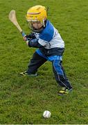29 March 2015; JJ Flanagan, aged 4, from Tramore, Co. Waterford, playing on the pitch after the game. Allianz Hurling League, Division 1, Quarter-Final, Waterford v Galway. Walsh Park, Waterford. Picture credit: Piaras Ó Mídheach / SPORTSFILE