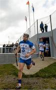 29 March 2015; Waterford's Jake Dillon runs onto the pitch before the start of the game. Allianz Hurling League, Division 1, Quarter-Final, Waterford v Galway. Walsh Park, Waterford. Picture credit: Piaras Ó Mídheach / SPORTSFILE