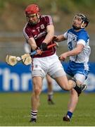 29 March 2015; Jonathan Glynn, Galway, in action against Pauric Mahony, Waterford. Allianz Hurling League, Division 1, Quarter-Final, Waterford v Galway. Walsh Park, Waterford. Picture credit: Piaras Ó Mídheach / SPORTSFILE