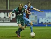 3 April 2015; Lorcan Fitzgerald, Bohemians, in action against Cathal Brady, Drogheda United. SSE Airtricity League Premier Division, Drogheda United v Bohemians. United Park, Drogheda, Co. Louth. Photo by Sportsfile