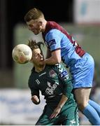 3 April 2015; Joe Gorman, Drogheda United, in action against Marc Griffin, Bohemians. SSE Airtricity League Premier Division, Drogheda United v Bohemians. United Park, Drogheda, Co. Louth. Photo by Sportsfile