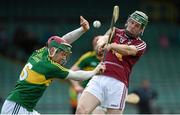 4 April 2015; Darragh Clinton, Westmeath, in action against Sean Weir, Kerry. Allianz Hurling League Division 2A Final, Westmeath v Kerry. Gaelic Grounds, Limerick. Picture credit: Diarmuid Greene / SPORTSFILE