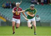 4 April 2015; Colm Harty, Kerry, in action against Gary Greville, Westmeath. Allianz Hurling League Division 2A Final, Westmeath v Kerry. Gaelic Grounds, Limerick. Picture credit: Diarmuid Greene / SPORTSFILE