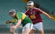 4 April 2015; Colm Harty, Kerry, in action against Gary Greville, Westmeath. Allianz Hurling League Division 2A Final, Westmeath v Kerry. Gaelic Grounds, Limerick. Picture credit: Diarmuid Greene / SPORTSFILE