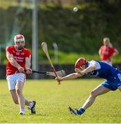 4 April 2015; Mark Winters, Tyrone, in action against Conor McKenna, Monaghan. Allianz Hurling League Division 3A Final, Tyrone v Monaghan. Keady, Co. Armagh. Picture credit: Oliver McVeigh / SPORTSFILE