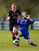 4 April 2015; Edel Kennedy, Wexford Youths Women’s AFC, in action against Emma Byrne, Peamount United. Continental Tyres Women's National League, Wexford Youths Women’s AFC v Peamount United. Ferrycarrig Park, Wexford. Picture credit: Matt Browne / SPORTSFILE