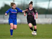 4 April 2015; Ciara Rossiter, Wexford Youths Women’s AFC, in action against Ambert Barrett, Peamount United. Continental Tyres Women's National League, Wexford Youths Women’s AFC v Peamount United. Ferrycarrig Park, Wexford. Picture credit: Matt Browne / SPORTSFILE