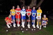 15 April 2008; At the launch of the Coillte Development Squads 2008 are camogie players repesenting eight different counties, from left, Ciara Quirke, Carlow, Laura Dowd, Roscommon, Emer Murray, Louth, Colleen Patterson, Waterford, Leona McGarry, Down, Roisin Dunne, Cavan, Orla O'Hara, Antrim and Louise Stafford, Wexford. National Botanic Gardens, Glasnevin, Dublin. Picture credit: Stephen McCarthy / SPORTSFILE