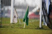 13 April 2008; A general view of the goals and points flags lying against the goal net during the game. National Camogie League Division 3 Final, Antrim v Offaly, St. Peregrines, Blanchardstown, Dublin. Picture credit: Stephen McCarthy / SPORTSFILE