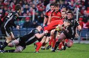 19 April 2008; Tomas O'Leary, Munster, in action against Ian Evans, Ospreys. Magners League, Munster v Ospreys, Musgrave Park, Cork. Picture credit: Matt Browne / SPORTSFILE *** Local Caption ***