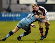 19 April 2008; Mark McCrea, Ulster, is tackled by Tom Shanklin, Cardiff Blues. Magners League, Cardiff Blues v Ulster, Arms Park, Cardiff, Wales. Picture credit: Ian Cook / SPORTSFILE *** Local Caption ***