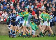 20 April 2008; Dublin and Meath players clash during the first half, resulting in referee Paddy Russell sending off two players from both teams. Allianz National Football League, Division 2, Round 7, Dublin v Meath, Parnell Park, Dublin. Picture credit: David Maher / SPORTSFILE *** Local Caption ***