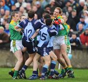 20 April 2008; Dublin and Meath players clash during the first half, resulting in referee Paddy Russell sending off two players from both teams. Allianz National Football League, Division 2, Round 7, Dublin v Meath, Parnell Park, Dublin. Picture credit: David Maher / SPORTSFILE *** Local Caption ***