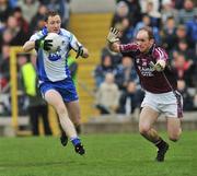 20 April 2008; Vincent Corey, Monaghan, in action against John Smyth, Westmeath. Allianz National Football League, Division 2, Round 7, Monaghan v Westmeath, St Tighearnach's Park, Clones, Co. Monaghan. Picture credit: Brian Lawless / SPORTSFILE *** Local Caption ***