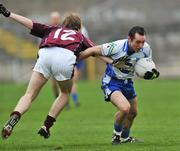 20 April 2008; Stephen Gollogly, Monaghan, in action against Doran Harte, Westmeath. Allianz National Football League, Division 2, Round 7, Monaghan v Westmeath, St Tighearnach's Park, Clones, Co. Monaghan. Picture credit: Brian Lawless / SPORTSFILE *** Local Caption ***