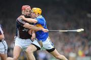 20 April 2008; James Woodlock, Tipperary, in action against John Lee, Galway. Allianz National Hurling League, Division 1 Final, Tipperary v Galway, Gaelic Grounds, Limerick. Picture credit: Pat Murphy / SPORTSFILE *** Local Caption ***