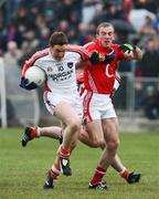 20 April 2008; Charlie Vernon, Armagh, in action against Paudie Kissane, Cork. Allianz National Football League, Division 2, Round 7, Armagh v Cork, St Oliver Plunkett Park, Crossmaglen, Co. Armagh. Picture credit: Oliver McVeigh / SPORTSFILE