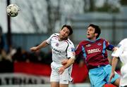 20 April 2008; Mark Rossiter, Bohemians, in action against Stuart Byrne, Drogheda United. eircom League Premier Division, Drogheda United v Bohemians, United Park, Drogheda, Co. Louth. Photo by Sportsfile *** Local Caption ***