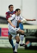 20 April 2008; Jason Byrne, Bohemians, in action against Graham Gartland, Drogheda United. eircom League Premier Division, Drogheda United v Bohemians, United Park, Drogheda, Co. Louth. Photo by Sportsfile *** Local Caption ***