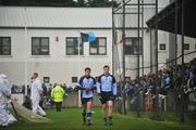 20 April 2008; Dublin players Bernard Brogan, left and Paddy Andrews, walk around the pitch after been sent off by referee Paddy Russell. Allianz National Football League, Division 2, Round 7, Dublin v Meath, Parnell Park, Dublin. Picture credit: David Maher / SPORTSFILE *** Local Caption ***