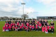 4 April 2015; Wexford Youths Women’s AFC players and mascots at the game. Continental Tyres Women's National League, Wexford Youths Women’s AFC v Peamount United. Ferrycarrig Park, Wexford. Picture credit: Matt Browne / SPORTSFILE