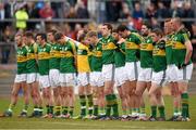 5 April 2015; The Kerry team during the National Anthem. Allianz Football League, Division 1, Round 7, Tyrone v Kerry. Healy Park, Omagh, Co. Tyrone. Picture credit: Stephen McCarthy / SPORTSFILE