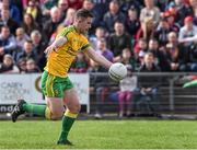 5 April 2015; Patrick McBrearty, Donegal, scores his side's first goal. Allianz Football League, Division 1, Round 7, Mayo v Donegal. Elverys MacHale Park, Castlebar, Co. Mayo. Picture credit: David Maher / SPORTSFILE