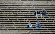 5 April 2015; Dublin supporters wait for the game to start. Allianz Football League, Division 1, Round 7, Monaghan v Dublin. St Tiernach’s Park, Clones, Co. Monaghan. Picture credit: Brendan Moran / SPORTSFILE