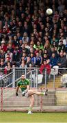 5 April 2015; Bryan Sheehan, Kerry, kicks a second half free from close to the sideline. Allianz Football League, Division 1, Round 7, Tyrone v Kerry. Healy Park, Omagh, Co. Tyrone. Picture credit: Stephen McCarthy / SPORTSFILE