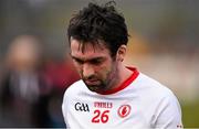5 April 2015; A dejected Joe McMahon, Tyrone, after the game. Allianz Football League, Division 1, Round 7, Tyrone v Kerry. Healy Park, Omagh, Co. Tyrone. Picture credit: Stephen McCarthy / SPORTSFILE