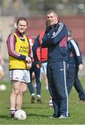 5 April 2015; Galway manager Kevin Walsh in discussion with Brian Silke, Galway selector.. Allianz Football League, Division 2, Round 7, Galway v Kildare. Tuam Stadium, Tuam. Picture credit: Ray Ryan / SPORTSFILE