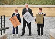 18 April 2008; At the announcement that Accenture is to sponsor the Special Olympics Athlete Leadership Programme (ALPs) are Special Olympics athletes, Aisling Beacom, left, from Wicklow and Susan Murray, from Terenure, Dublin, with Mark Ryan, Country Managing Director, Accenture, Ireland. Through ALPs, with the support of a mentor, athletes are encouraged to become involved in leadership roles and train in areas such as public speaking and presentation skills, volunteering, coaching and governance. Accenture, Grand Canal Plaza, Upper Grand Canal Street, Dublin. Picture credit: Brendan Moran / SPORTSFILE