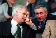 15 June 1997; An Taoiseach John Bruton T.D chats with Fianna Fail Leader Bertie Ahern T.D, prior to the GAA Senior Football Championship Quarter-Final match between Meath and Dublin at Croke Park in Dublin. Photo by Brendan Moran/Sportsfile