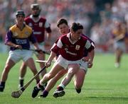 8 September 1996; Brian Higgins of Galway in action during the All-Ireland Under-21 Hurling Championship Final match between Galway and Wexford at Semple Stadium in Thurles, Tipperary. Photo by David Maher/Sportsfile