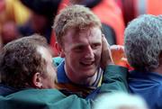 14 September 1997; Brian Lohan of Clare is congratulated by supporters after the Guinness All Ireland Hurling Final match between Clare and Tipperary at Croke Park in Dublin. Photo by Matt Browne/Sportsfile