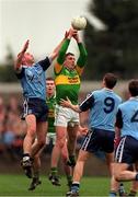 15 March 1998; Darragh O'Se of Kerry goes up fpr the high ball against Brian Stynes of Dublin, with the support of team-mate Ciaran Whelan, 9, during the National Football League Section C match between Dublin and Kerry at Parnell Park in Dublin. Photo by Brendan Moran/Sportsfile