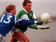25 January 1998; Darren Fay of Leinster in action against Michael Francis Russell of Munster during the Interprovincial Railway Cup Football Championship Semi-Final match between Munster and Leinster at Fitzgerald Stadium in Killarney, Kerry. Photo by Ray McManus/Sportsfile