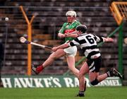 28 February 1998; Darren Hannify of Birr in action against Stephen Sheedy of Clarecastle during the AIB All-Ireland Club Hurling Championship Semi-Final Replay match between Birr and Clarecastle at Semple Stadium in Thurles, Tipperary. Photo by Ray McManus/Sportsfile