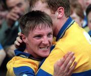 14 September 1997; James O'Connor of Clare celebrates after the Guinness All Ireland Hurling Final match between Clare and Tipperary at Croke Park in Dublin. Photo by Ray McManus/Sportsfile