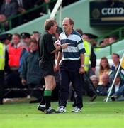 14 September 1997; Referee Dickie Murphy, left, instructs Clare manager Ger Loughnane to leave the field during the Guinness All-Ireland Senior Hurling Championship Final between Clare and Tipperary at Croke Park in Dublin. Photo by Ray McManus/Sportsfile