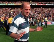 14 September 1997; Clare manager Ger Loughnane celebrates after the Guinness All Ireland Hurling Final match between Clare and Tipperary at Croke Park in Dublin. Photo by Ray McManus/Sportsfile
