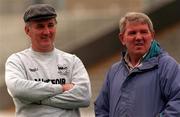 30 March 1997; Kilkenny manager Kevin Fennelly, left, with Laois manager Padraig Horan during the Church & General National Hurling League between Laois and Kilkenny at Nowlan Park in Kilkenny. Photo by Matt Browne/Sportsfile